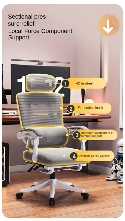 Ergonomic Mesh Office Chair with Lumbar Support, High Back Computer Desk Chair, Adjustable Comfortable Office Chair for Work, Gaming & Study
