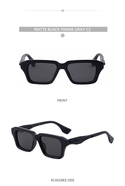 Polarized Classic Square Sunglasses Men 2026 Luxury Brand Steampunk UV400 Driving Sun Glasses For Male Trendy Small Frame Shades