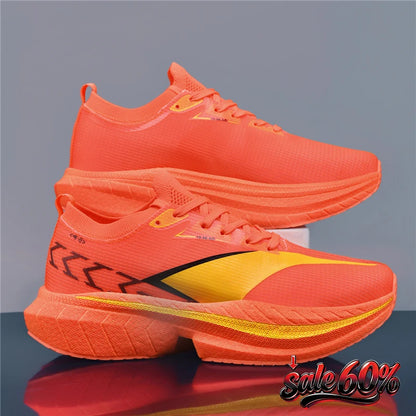 Ténis de corrida Air Cushion para homem, ténis masculinos, ténis de maratona com sola de carbono, ténis de jogging, calçado desportivo para atividades ao ar livre, ténis casuais para homem