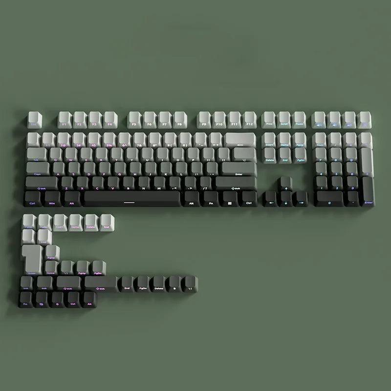 Gradient Keycaps Side Printed PBT Double Shot OEM Profile Keycap For Cherry MX Switch Mechanical Keyboard ISO Enter Key Caps DIY