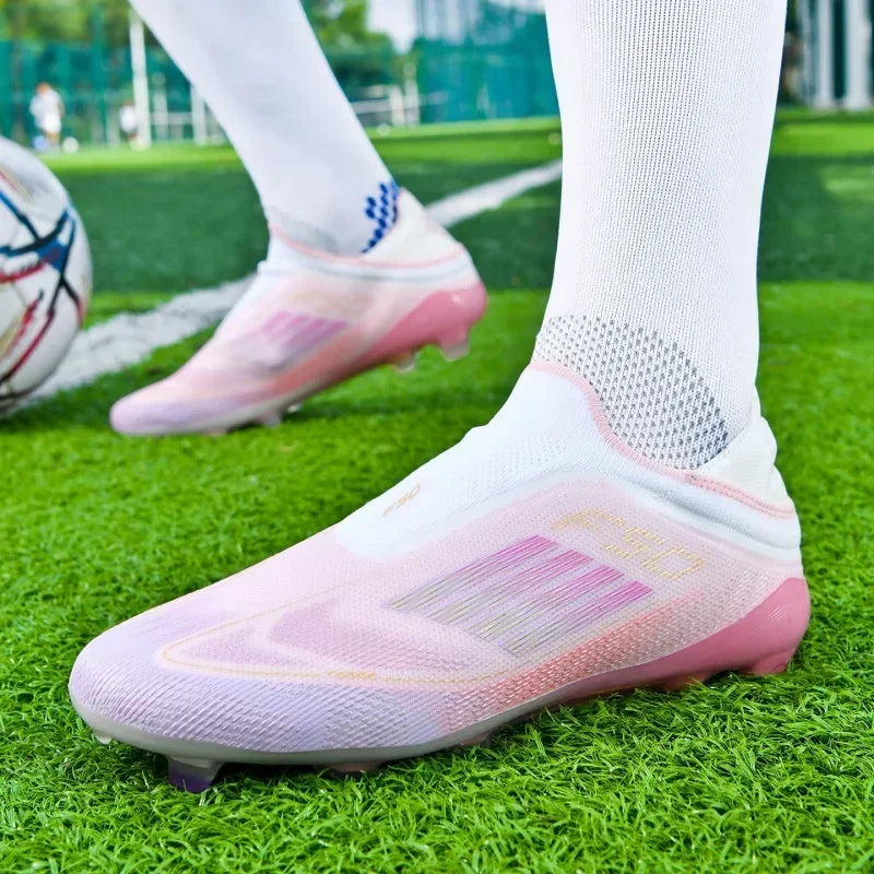 Nouvelles chaussures de football pour hommes, crampons longs antidérapants pour adultes, chaussures de sport pour garçons, crampons d'entraînement en plein air, respirantes et confortables
