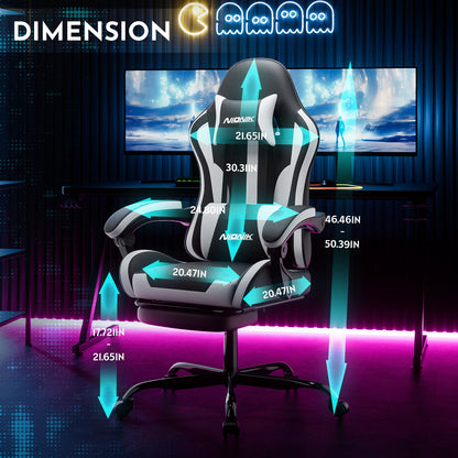Ergonomic Gaming Chair with Headrest and Lumbar Support For Office Computer Living Room Computer Chair with Footrest