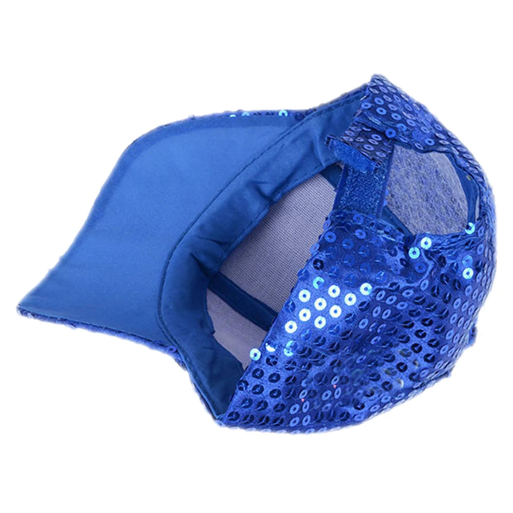 Fashion Baseball Caps Women Girl Ponytail Cap Sequins Shiny Messy Bun Snapback Hat Sun Caps Gorra Casual Ponytail Baseball Caps