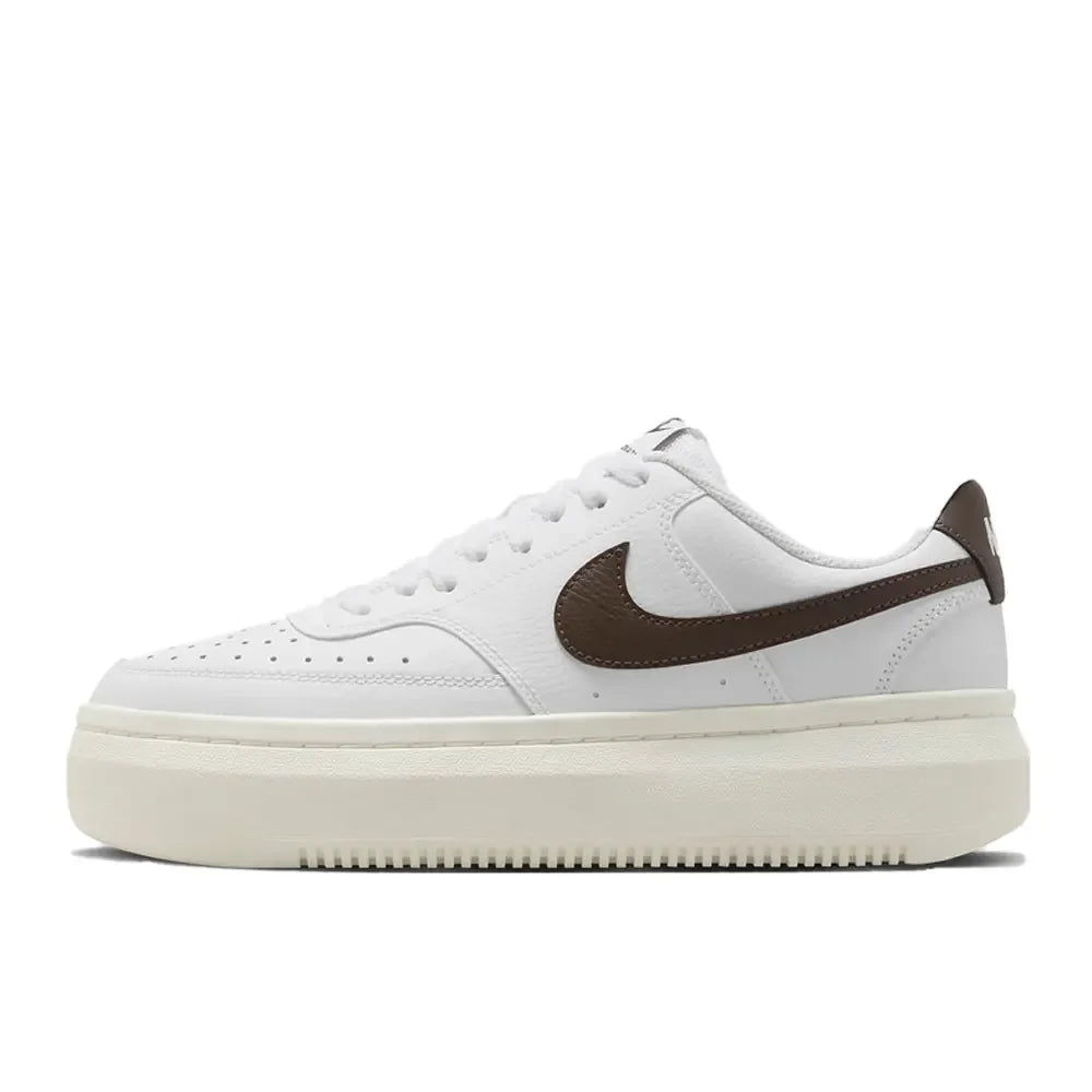 Ténis de basquetebol de cano baixo Nike Court Vision Alta para mulher, macios e confortáveis, resistentes, branco/preto DZ5394-107