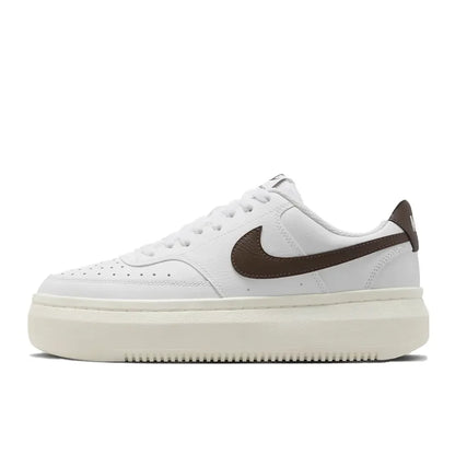 Ténis de basquetebol de cano baixo Nike Court Vision Alta para mulher, macios e confortáveis, resistentes, branco/preto DZ5394-107