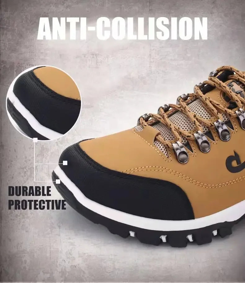 Men's EVA Hiking Shoes Waterproof Anti-Slip Leather Outdoor Sports Shoes for Camping Running Jogging 2025 New