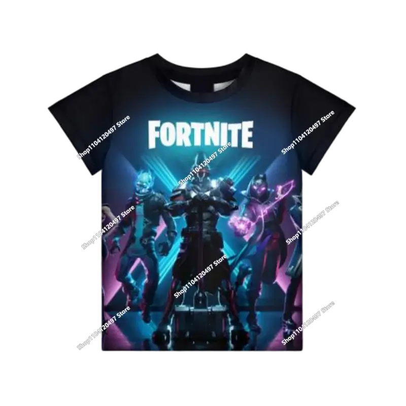Camisola com Capuz Infantil de Outono — T-shirt Hoodie Fortnite Nova, Roupa Casual Confortável para Crianças, Estilo Streetwear