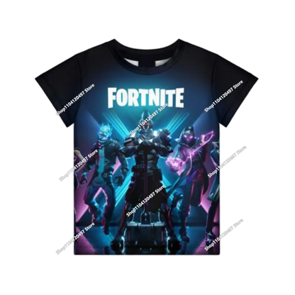 Camisola com Capuz Infantil de Outono — T-shirt Hoodie Fortnite Nova, Roupa Casual Confortável para Crianças, Estilo Streetwear