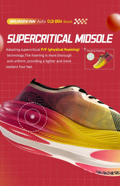 IRUNSVAN Original Carbon Plate Marathon Running Shoes Men Professional Stable Support Shock-Relief Ultra-Light Rebound Sneakers
