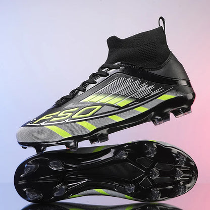 New Men's Football Boots Non-Slip Boys Grass Cleats High-Quality Match Soccer Shoes Hot-Selling Sneakers Outdoor High-Top Light