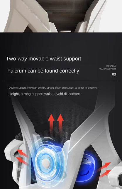 Ergonomic Reclining Seat, Comfortable Office Chair, Household Computer Chair, Student Dormitory, Gaming Chair with  Footrest
