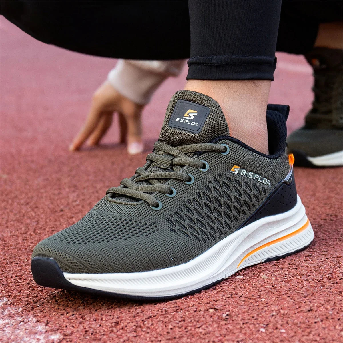 Baasploa Herren-Laufschuhe, neue atmungsaktive Mesh-Sport-Sneaker, Übergrößen 41-48, klassische Freizeitschuhe für Herren, rutschfest, Outdoor-Komfort