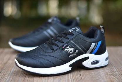 Men's leather sneakers Casual versatile shoes Outdoor non slip running footwear Fashion men's board shoes Zapatos Homme