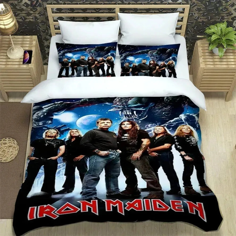 3D Rock Band I-Iron-M-Maiden Bedding Sets Exquisite Bed Supplies Set Duvet Cover Comforter Set Bedding Set Luxury Birthday Gift