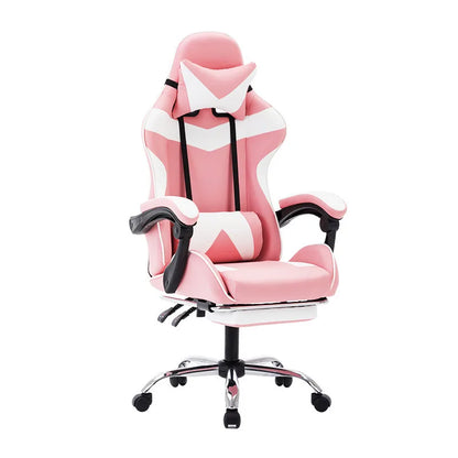 Ergonomic RGB Gaming Chair PU Leather Racing Computer Chair with Adjustable Height, Linkage Armrests, Reclining Office Gamer Chair