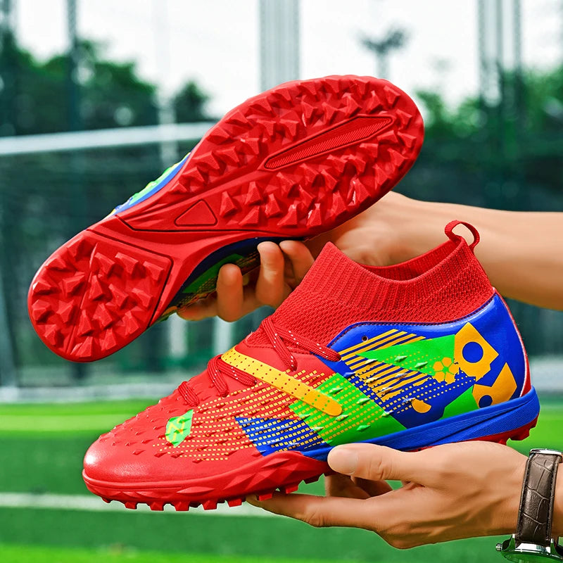 Football Boots Men Professional Soccer Shoes Sneakers Field Long Spikes Outdoor Competition Non-Slip Comfortable Training Shoes