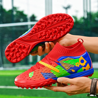Football Boots Men Professional Soccer Shoes Sneakers Field Long Spikes Outdoor Competition Non-Slip Comfortable Training Shoes
