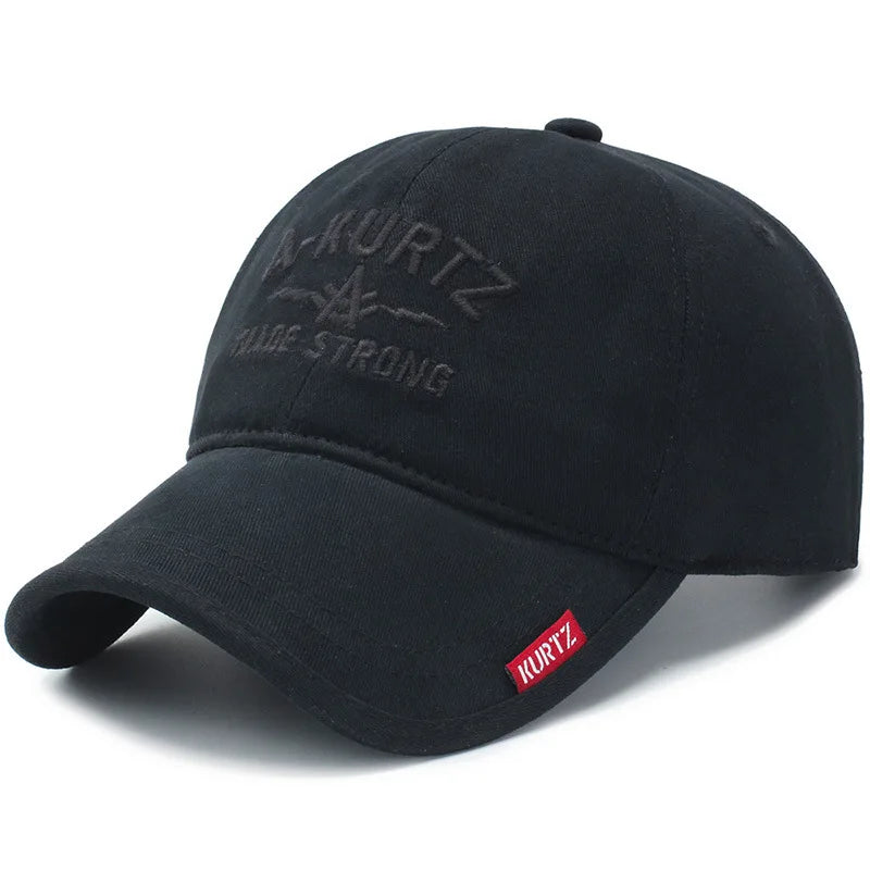 Hat men's outdoor embroidered letter soft top shade baseball cap spring and autumn Korean version of the tide middle-aged and el