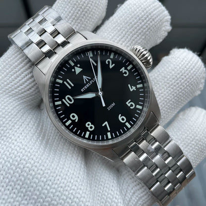 STEELFLIER Official SF743 Pilot VH31 Quartz Movement Big Onion Crown 200M Waterproof Sapphire Crystal Luxury Dive Luminous Watch