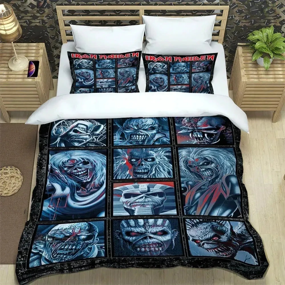 3D Rock Band I-Iron-M-Maiden Bedding Sets Exquisite Bed Supplies Set Duvet Cover Comforter Set Bedding Set Luxury Birthday Gift