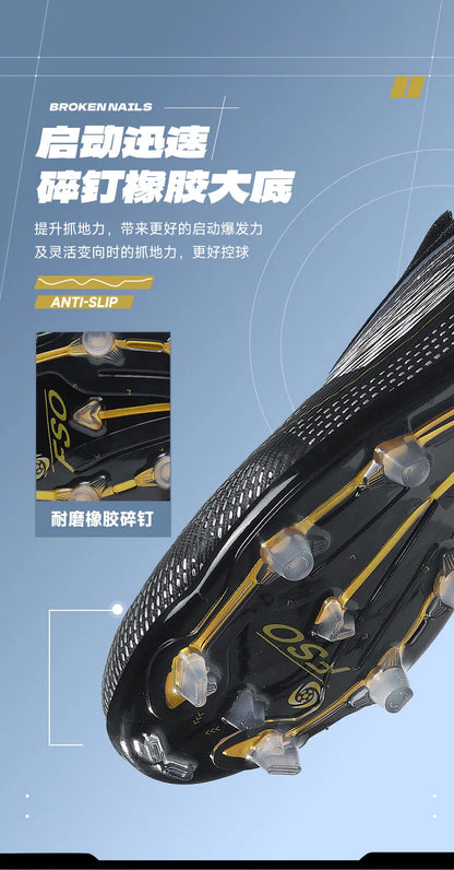 New Men's Soccer Shoes Grass Adult Football Boots FG Ultralight Sport Indoor Cleats Non-Slip Turf Futsal Comfortable  Sneakers