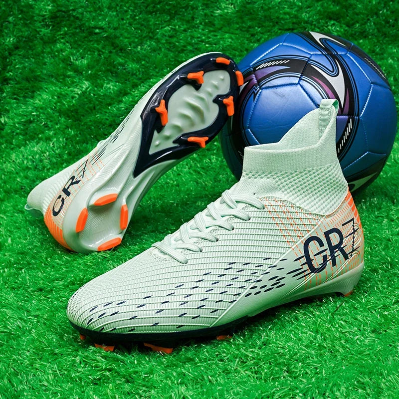 Nouvelles chaussures de football pour hommes, crampons pour terrain en herbe, baskets, chaussures de football de haute qualité, antidérapantes, montantes, pour futsal, matchs en salle, best-seller FG/TF