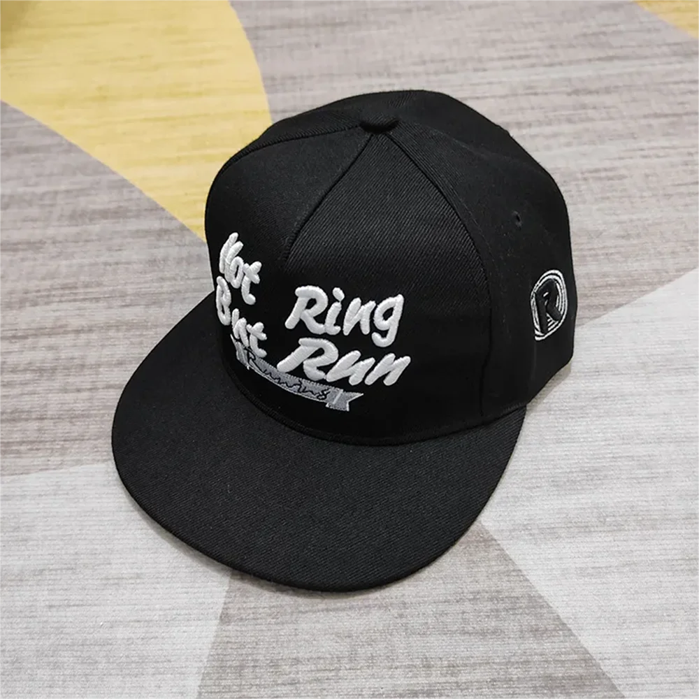 Men's Letter Embroidery Tide All-Match Flat Brim Baseball Cap Ladies Summer Hip-Hop Hat Outdoor Shade Adjustable Peaked Cap
