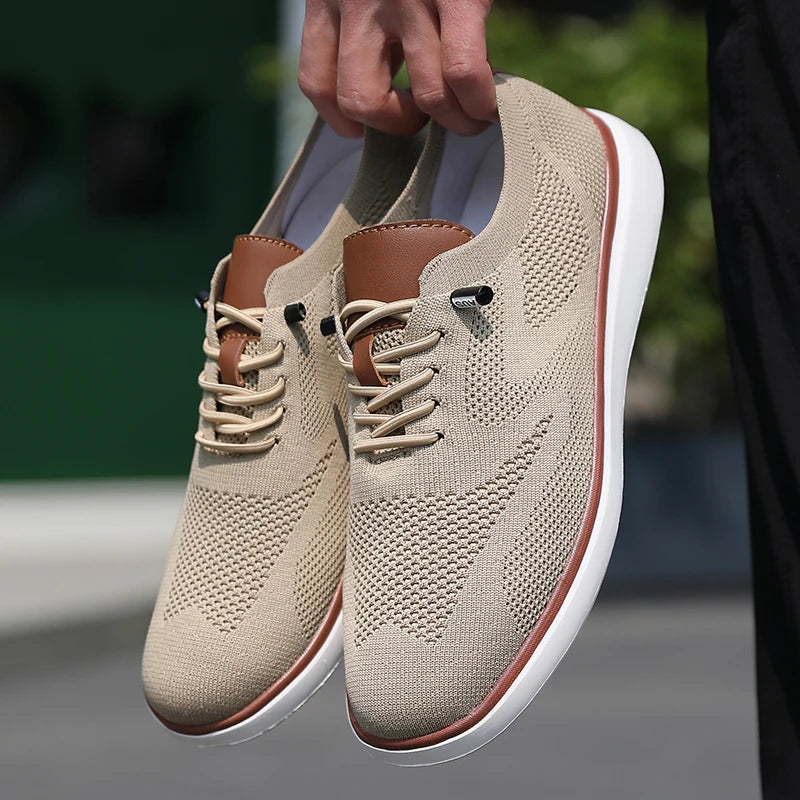 Mocasines deportivos de malla para hombre, calzado antideslizante de corte bajo, zapatos casuales deportivos, superventas, zapatos de diseño 2025