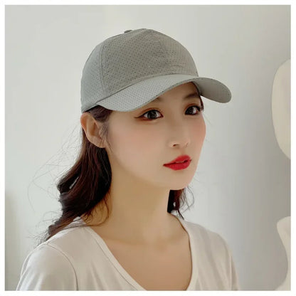 Fashion Design Running Cap Thin Quick Drying Breathable Duck Tongue Outdoor Men's Sun Summer Fishing Avisor Baseball Cap