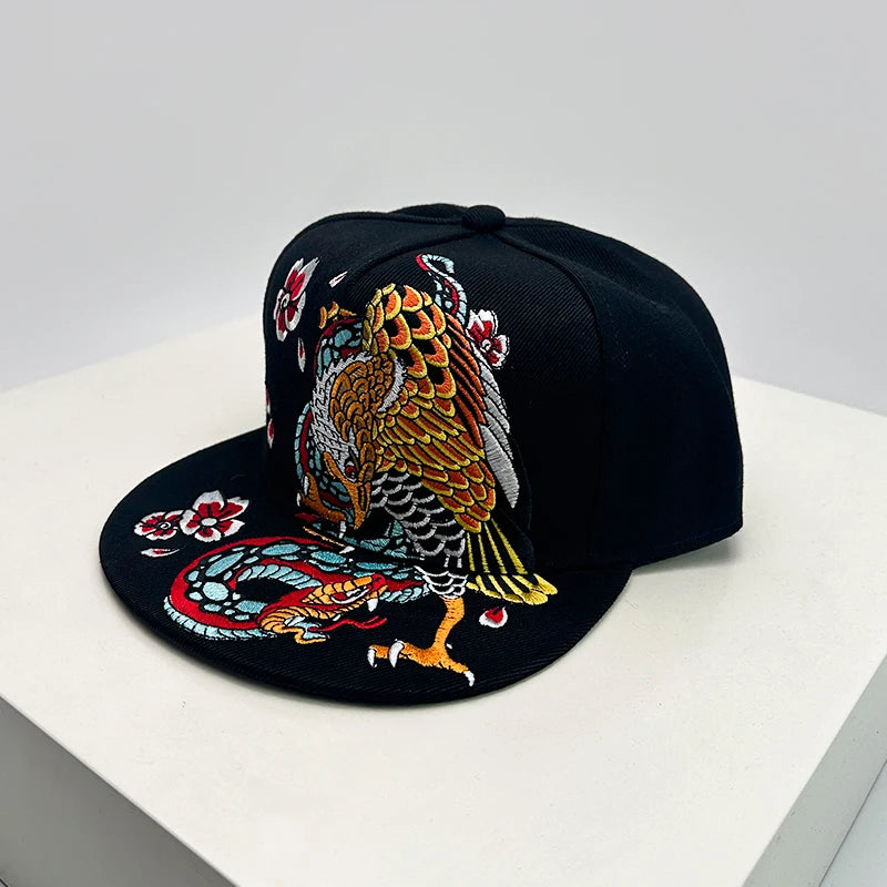 China Chic Pattern Embroidered Baseball Hats Breathable New Unisex Ethnic Style Peaked Caps Versatile Sunshade Hip Hop Fashion