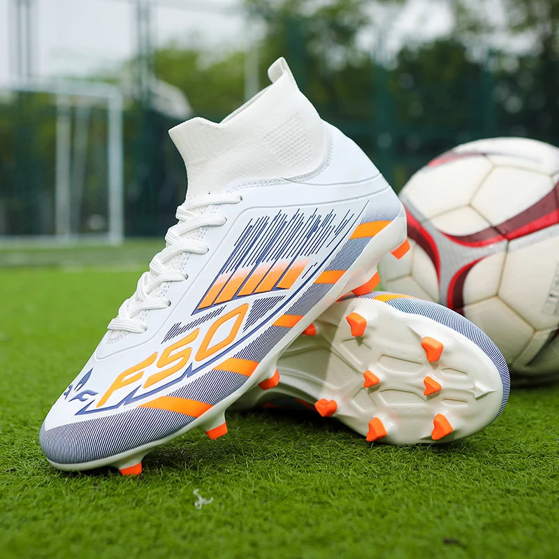New Men's Football Boots Non-Slip Boys Grass Cleats High-Quality Match Soccer Shoes Hot-Selling Sneakers Outdoor High-Top Light