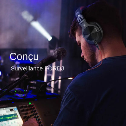 Oneodio Wired Over-Ear Headphone with Mic Studio DJ Headphones Professional Monitor Recording & Mixing Headset for Gaming