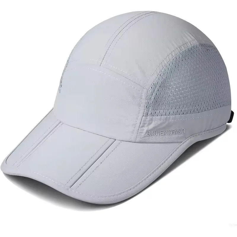 GADIEMKENSD Quick-Drying Foldable Portable Baseball Caps For Men Summer Sea Wave Embroidery Unisex Sport Sun Hats Snapback Cap