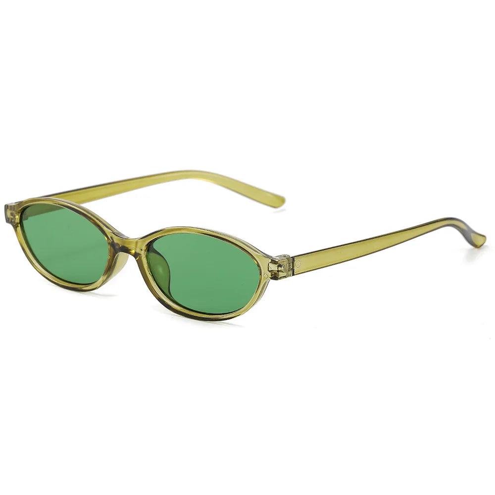 New Fashion Leopard Cat Eye Oval Women's Sunglasses Sunscreen Sun Glasses Female Retro Colorful Eyeglass UV Shade Glasses