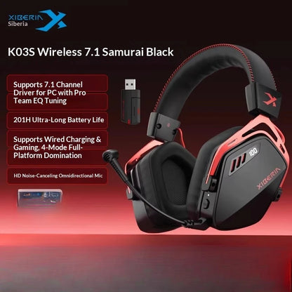 Casque sans fil XIBERIA K03S, trois modes, puce ATS3031, réduction de bruit AI, écouteurs de jeu, léger, longue durée de vie de la batterie