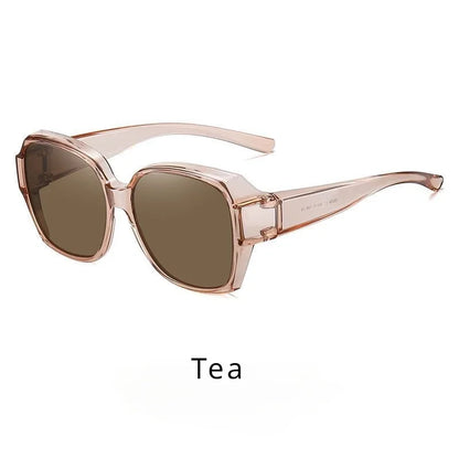 Fashion Round Polarized Sunglasses Cover Over Myopia Prescription Glasses Portable Men Women Vintage Fishing Driving Eyewear