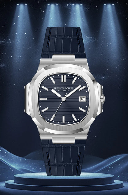 Relógio Masculino Specht&Sohne 2025 New Classic de Luxo Automático em Aço Inoxidável com Safira 8215, Relógio de Pulso Mecânico