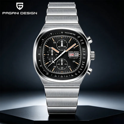 PAGANI DESIGN New 40mm Men‘s Quartz Watches Japan Miyota Movement Sapphire Stainless Waterproof Luminous reloj hombre PD1819