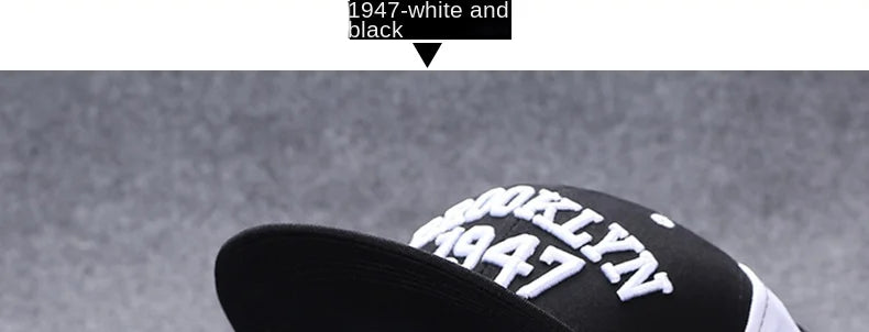 Men's Letter Embroidery Tide All-Match Flat Brim Baseball Cap Ladies Summer Hip-Hop Hat Outdoor Shade Adjustable Peaked Cap