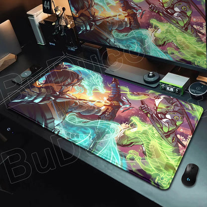 Overwatch Gaming Anime Girl Large XXL Mouse Pad HD Printing Computer Keyboard Mats Laptop Office Rubber Soft Desk Rug 900x400 mm