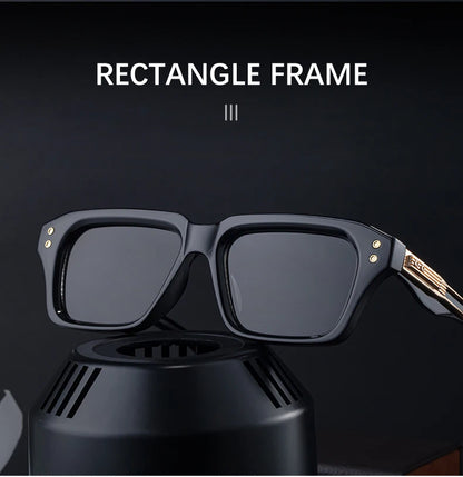 Polarized Classic Square Sunglasses Men 2026 Luxury Brand Steampunk UV400 Driving Sun Glasses For Male Trendy Small Frame Shades