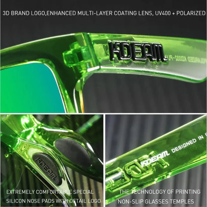 New Colors KDEAM-PLUS Large Size Square Unisex Sunglasses Polarized Photochromic Oversized Sun Glasses Fashion Anti Glare Mirror