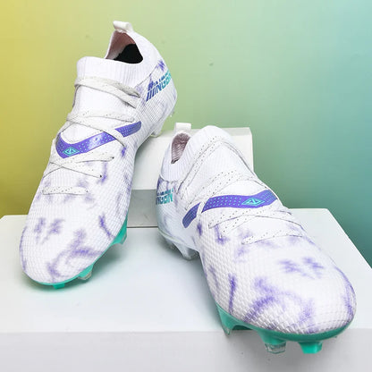 Turf Soccer Cleats Professional Men Football Boots Breathable Mesh Youth Soccer Shoes Anti Skid Male Sneakers Society Chuteira
