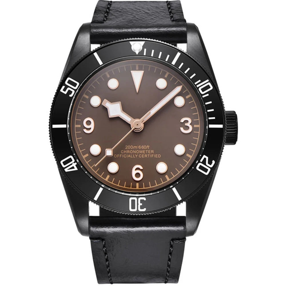 Luxury NH35A Corgeut 41mm Automatic Men's Watch PVD Case Sapphire Military Male 10BAR wim Watches Luminous Mechanical Wristwatches