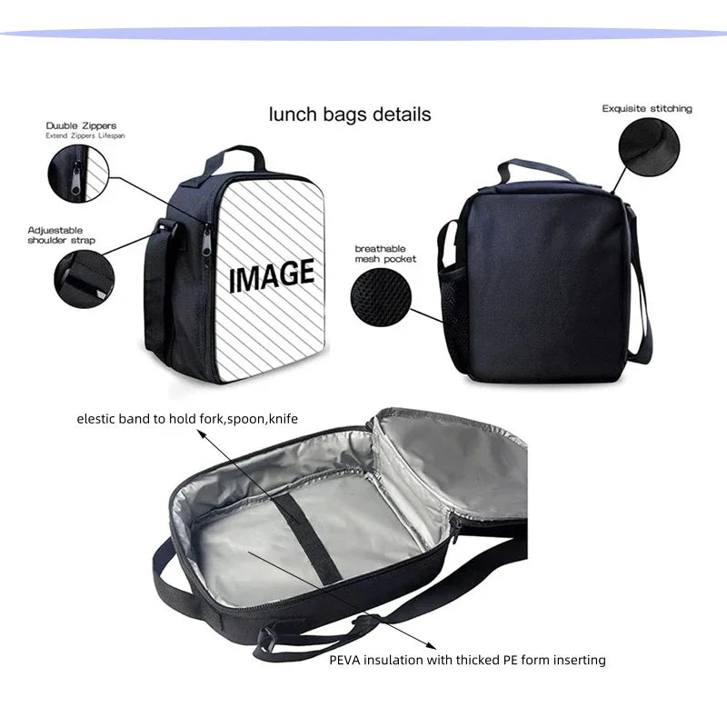 Hot Game Child Backpacks Lunch Bag Pencil Case Pupil Large Capacity School Bags Design-Fortnite For Boy Girl Best Gift