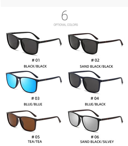 New Luxury Brand Polarized Sunglasses Men Square Frame Classic Women Glasses Driving Fishing Eyewear Gafas De Sol Hombre