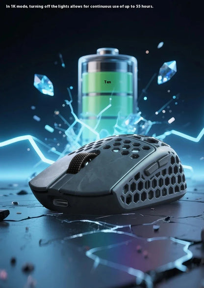 Darmoshark M5 Air Forged Carbon Fiber Gaming Mouse Wireless 8K Macro Mouse 30KDPI Finger Grip Small Hand Mice 30g Lightweight
