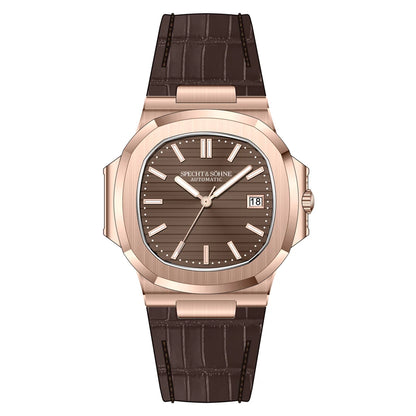 Relógio Masculino Specht&Sohne 2025 New Classic de Luxo Automático em Aço Inoxidável com Safira 8215, Relógio de Pulso Mecânico