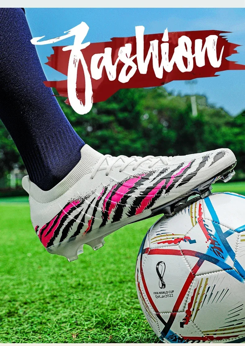 New Men’s Match Unisex Soccer Shoes Outdoor Adult Cleats Ultralight Football Boots Sport Non-Slip Comfortable Grass High-Quality