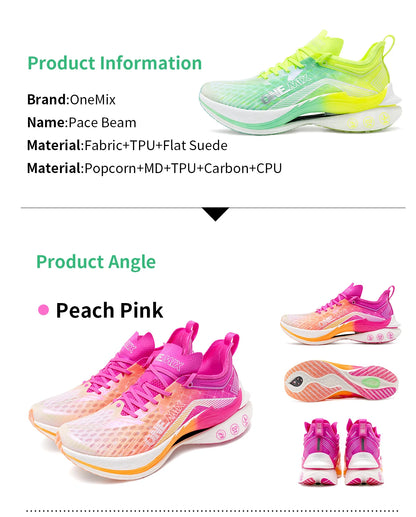 ONEMIX Marathon-Laufschuhe mit Carbonplatte, professionelle stabile Stütze, Stoßdämpfung, ultraleichte Rebound-Sneaker